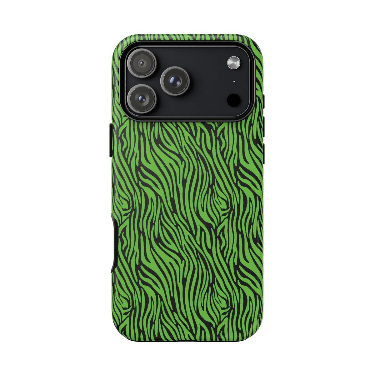 Neon Green Zebra Tough Phone Case iPhone, Galaxy, or Google Pixel