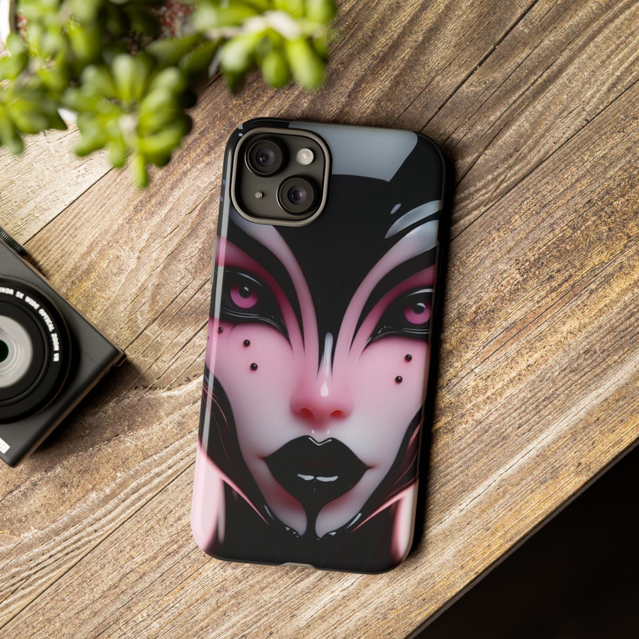 Pink Alien Tough Phone Case for iPhone, Galaxy, or Google Pixel