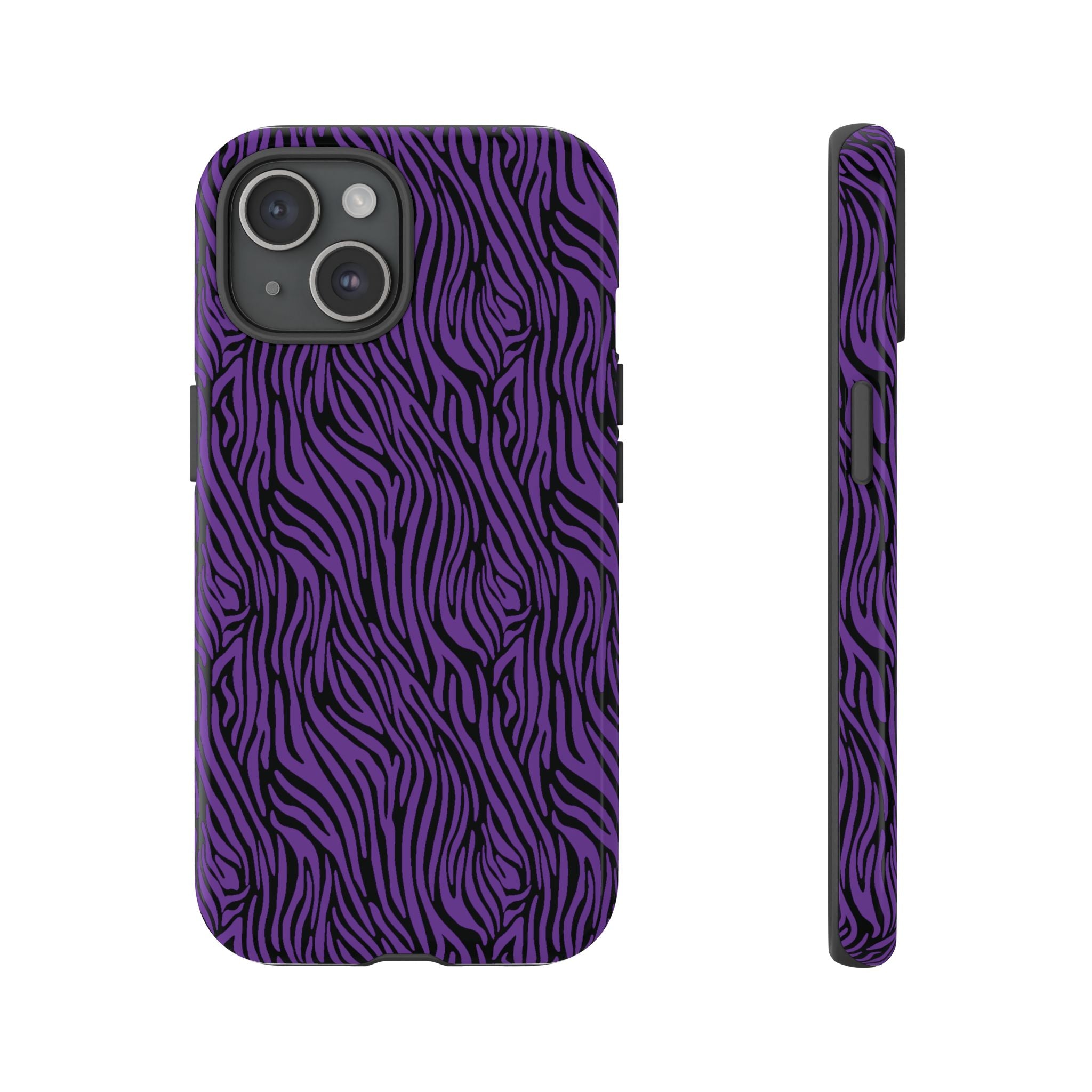 Purple Zebra Tough Phone Case for iPhone, Galaxy, or Google Pixel