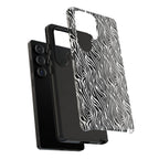 Black and White Zebra Print Tough Case iPhone, Galaxy and Google Pixel