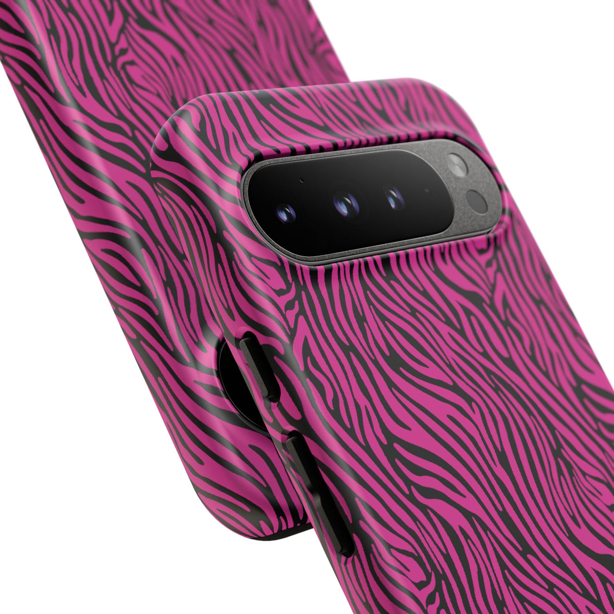 Pink Zebra Tough Phone Case for iPhone, Galaxy, or Google Pixel