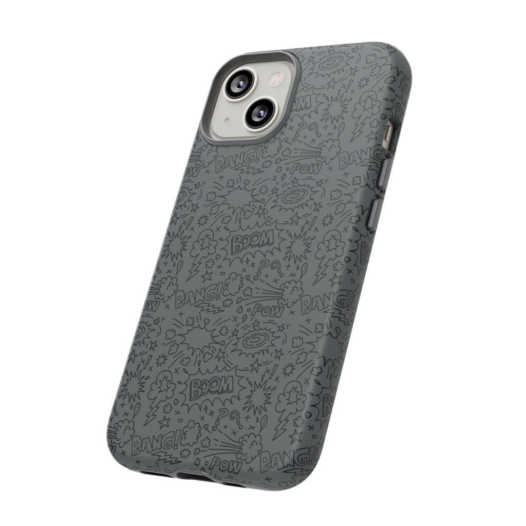 POW BOOM Comics style Tough Phone Case for iPhone, Galaxy, or Google Pixel