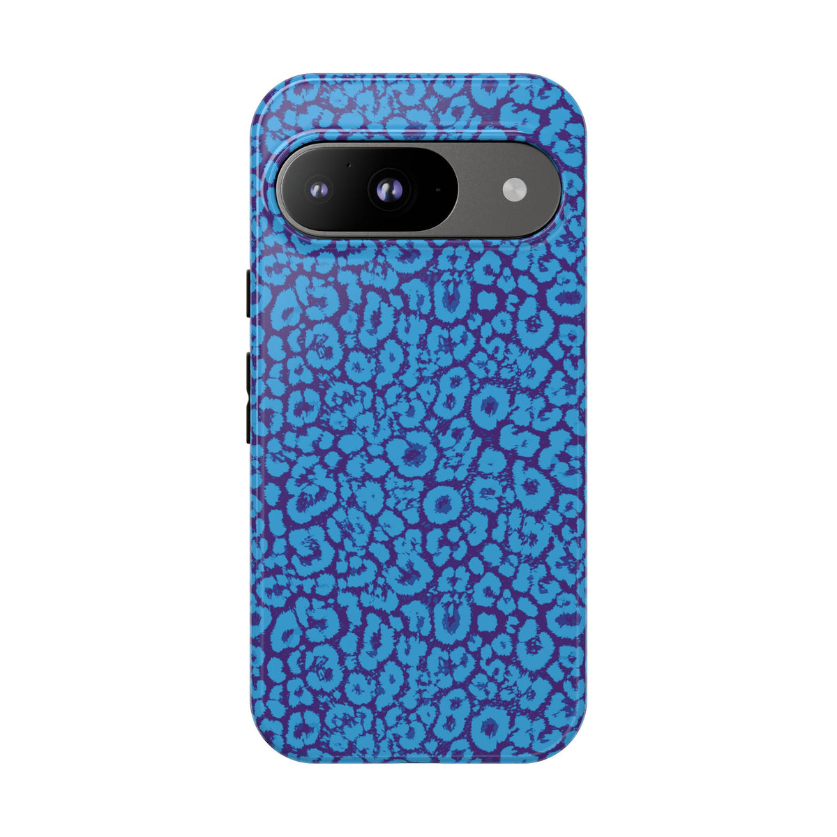 Blue Purple Leopard Tough Phone Case iPhone, Galaxy, or Google Pixel