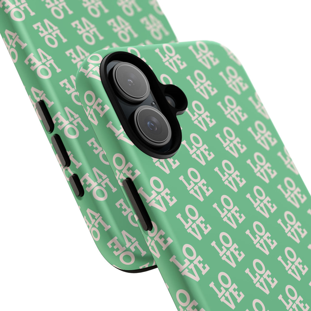 LOVE Aqua Tough Phone Case for iPhone, Galaxy, or Google Pixel