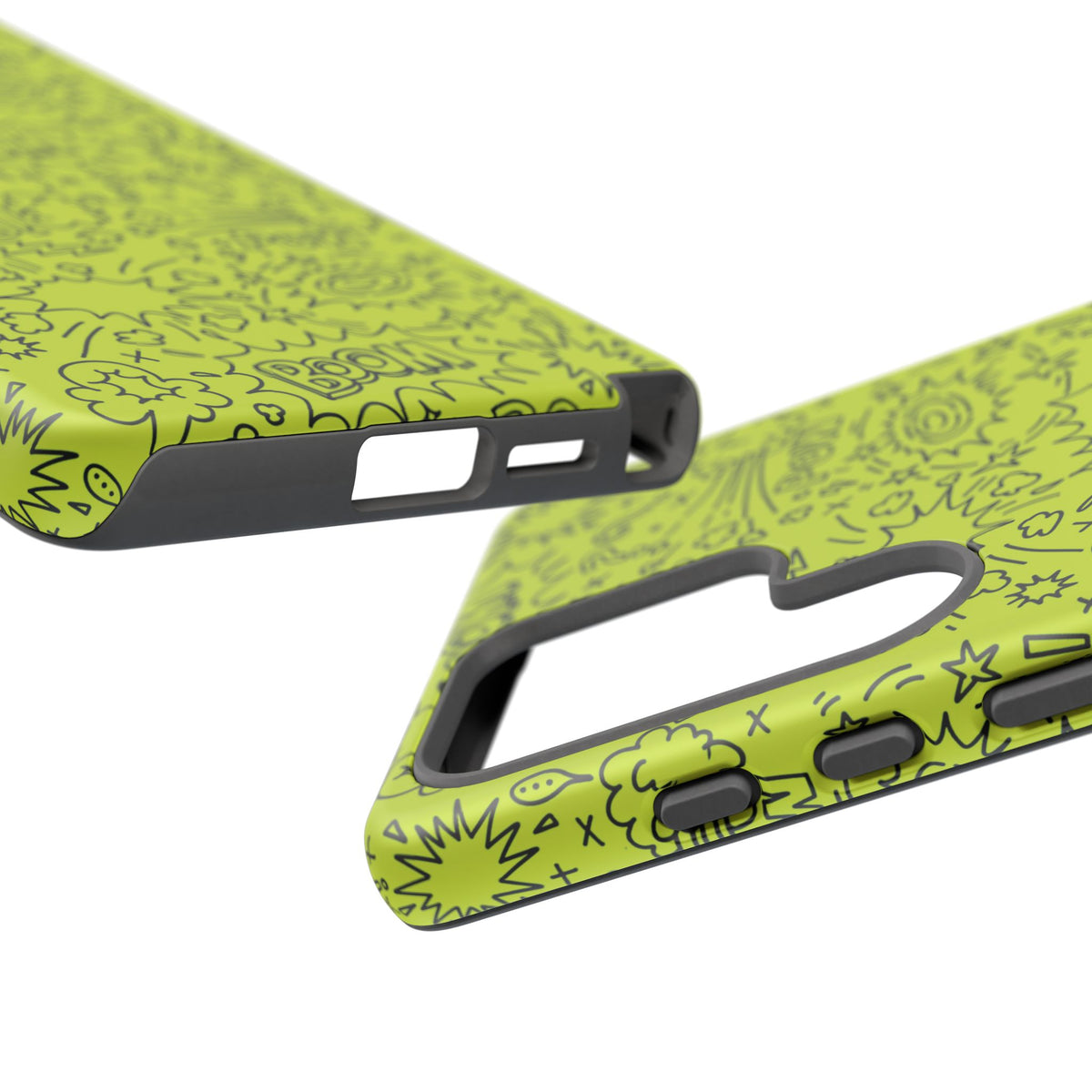 Neon Lime Wow Tough Case for iPhone, Galaxy, or Google Pixel