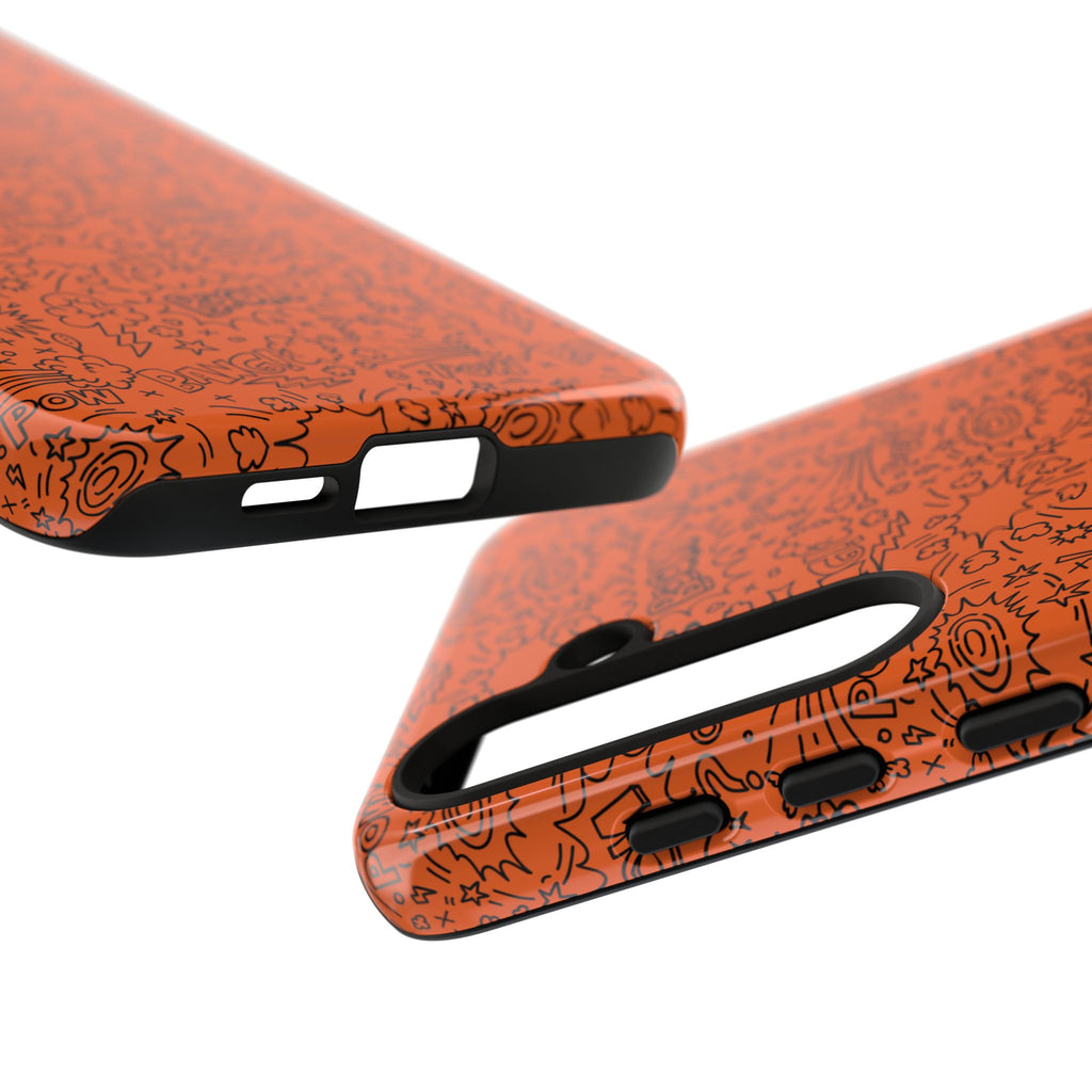 Wow Orange Tough Case for iPhone, Galaxy, or Google Pixel
