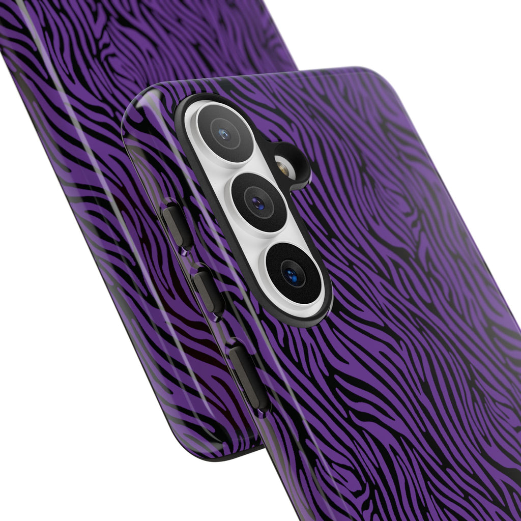 Purple Zebra Tough Phone Case for iPhone, Galaxy, or Google Pixel