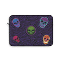 Neon Skulls with Purple Zebra Print 13 inches Laptop Sleeve