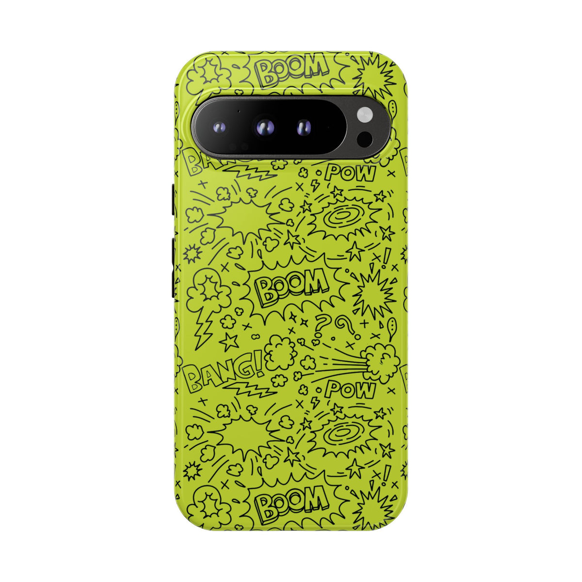 Neon Lime Wow Tough Case for iPhone, Galaxy, or Google Pixel