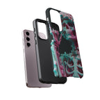 Neon Pink Skeleton (Black) Tough Phone Case for iPhone, Galaxy, or Google Pixel