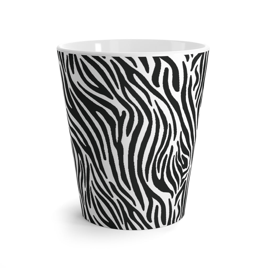 Black and White Zebra Print Latte Mug