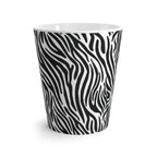 Black and White Zebra Print Latte Mug