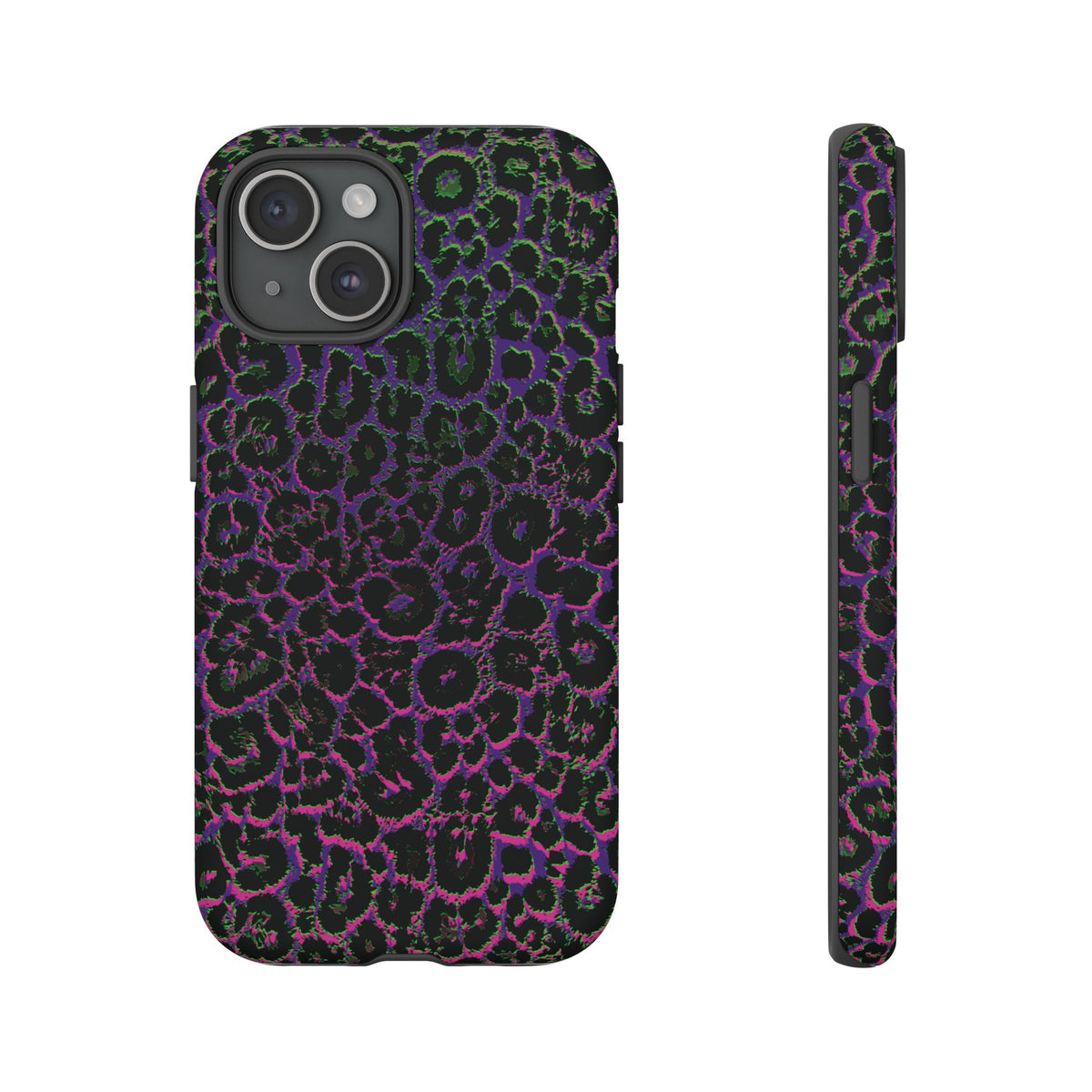 Colorful Leopard Tough Phone Case for iPhone, Galaxy, or Google Pixel