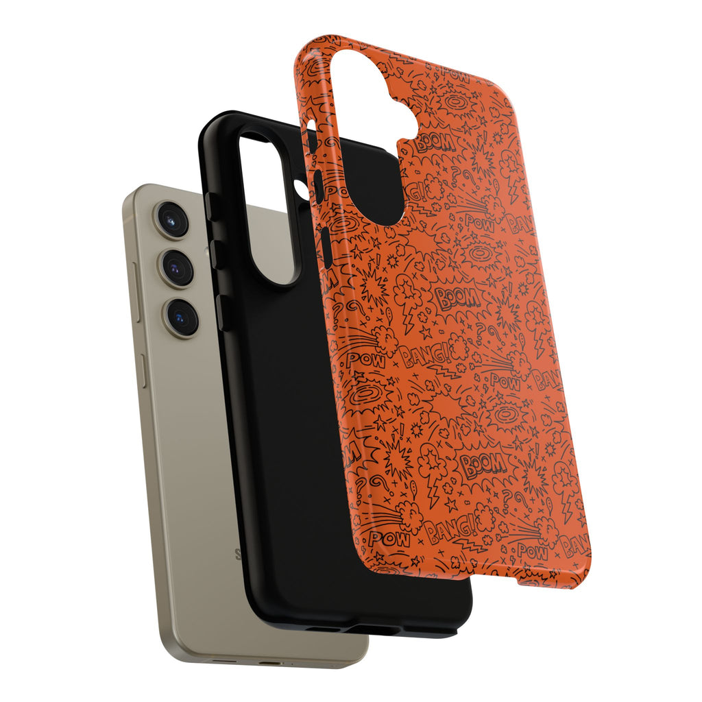 Wow Orange Tough Case for iPhone, Galaxy, or Google Pixel
