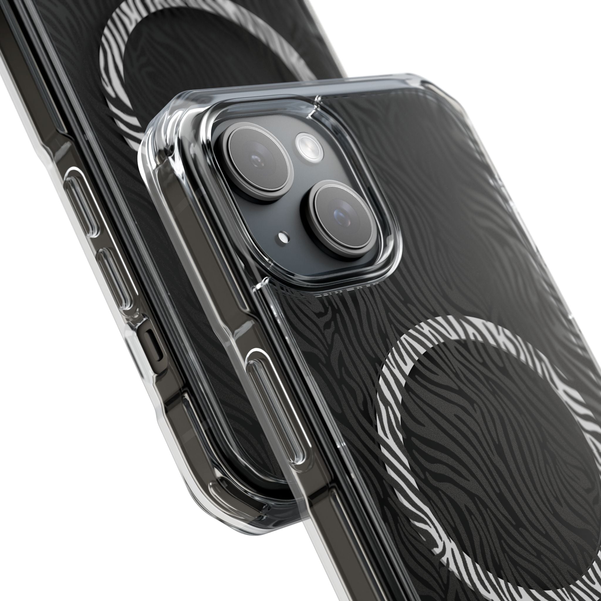 Zebra Magnetic iPhone 14, 15, 16 Series Clear Impact Cases