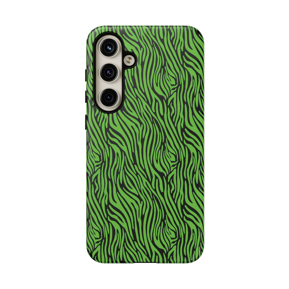 Neon Green Zebra Tough Phone Case iPhone, Galaxy, or Google Pixel