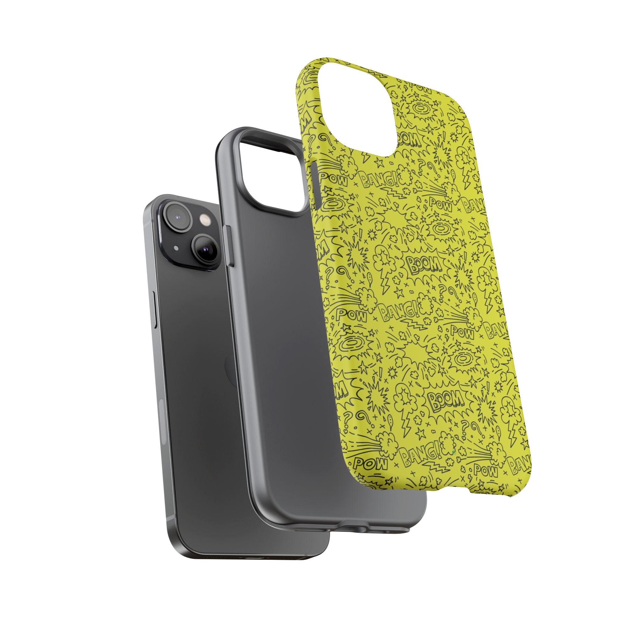 Neon Yellow Wow RG Tough Phone Case for iPhone, Galaxy, or Google Pixel