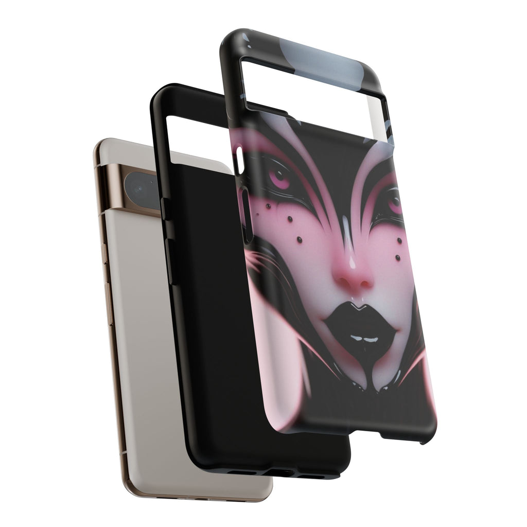 Pink Alien Tough Phone Case for iPhone, Galaxy, or Google Pixel