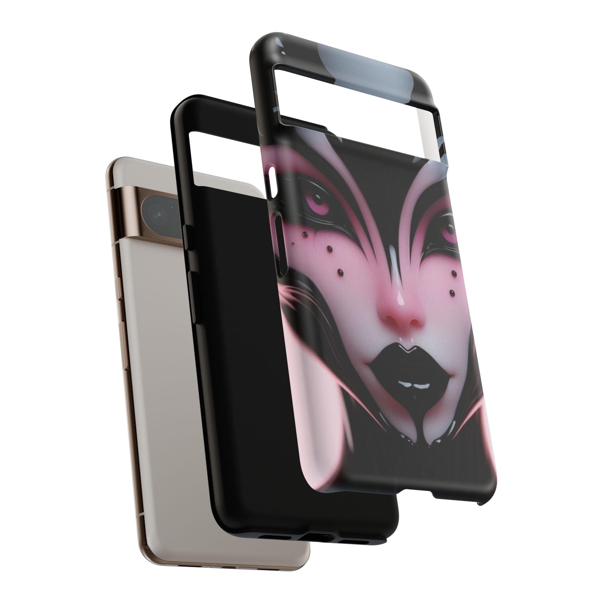 Pink Alien Tough Phone Case for iPhone, Galaxy, or Google Pixel