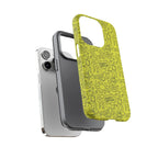 Neon Yellow Wow RG Tough Phone Case for iPhone, Galaxy, or Google Pixel