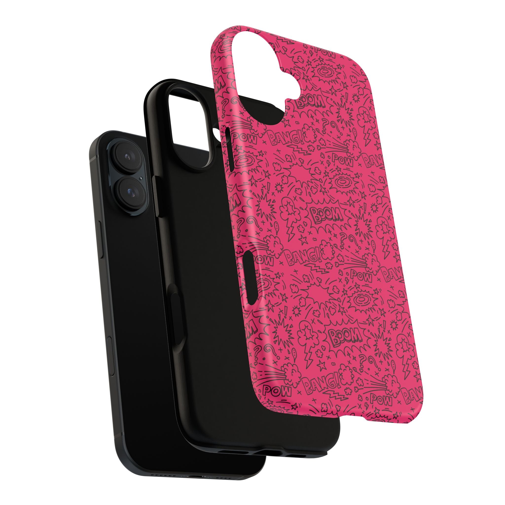Pink Wow Tough Case for iPhone, Galaxy, or Google Pixel