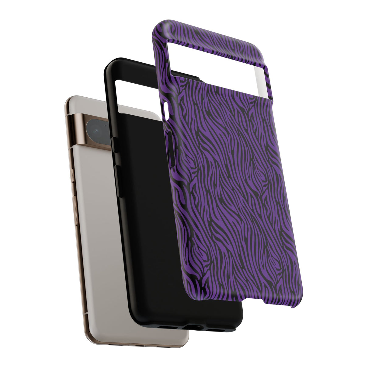 Purple Zebra Tough Phone Case for iPhone, Galaxy, or Google Pixel