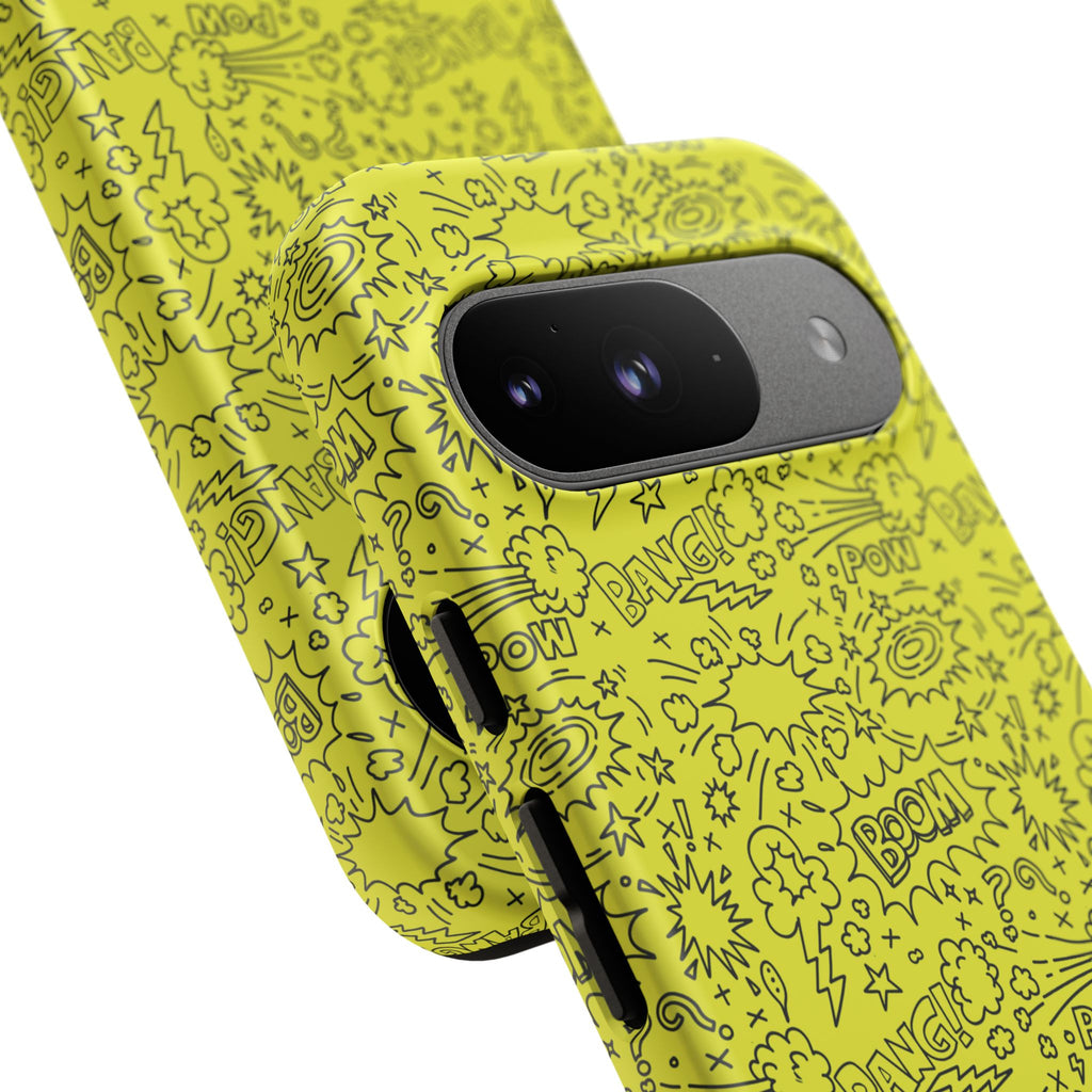 Neon Yellow Wow RG Tough Phone Case for iPhone, Galaxy, or Google Pixel