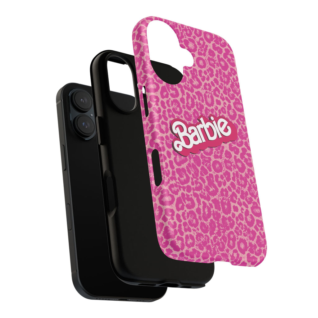 Hot Neon Pink Leopard Barb Tough Phone Case iPhone, Galaxy, or Google Pixel