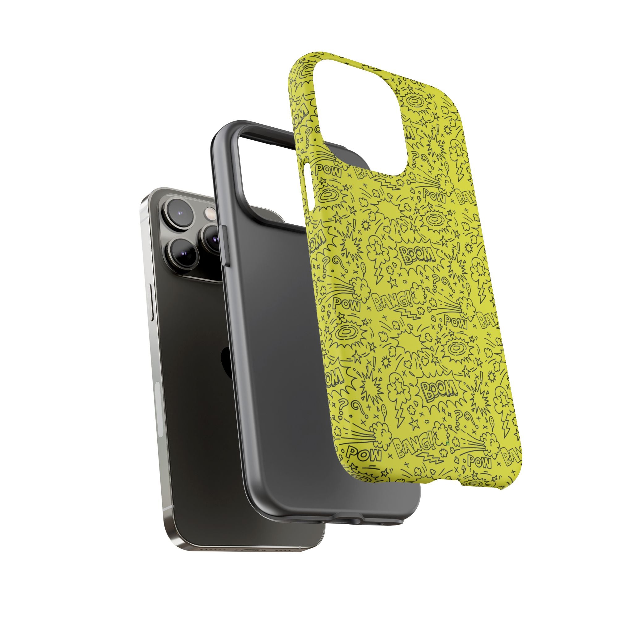 Neon Yellow Wow RG Tough Phone Case for iPhone, Galaxy, or Google Pixel