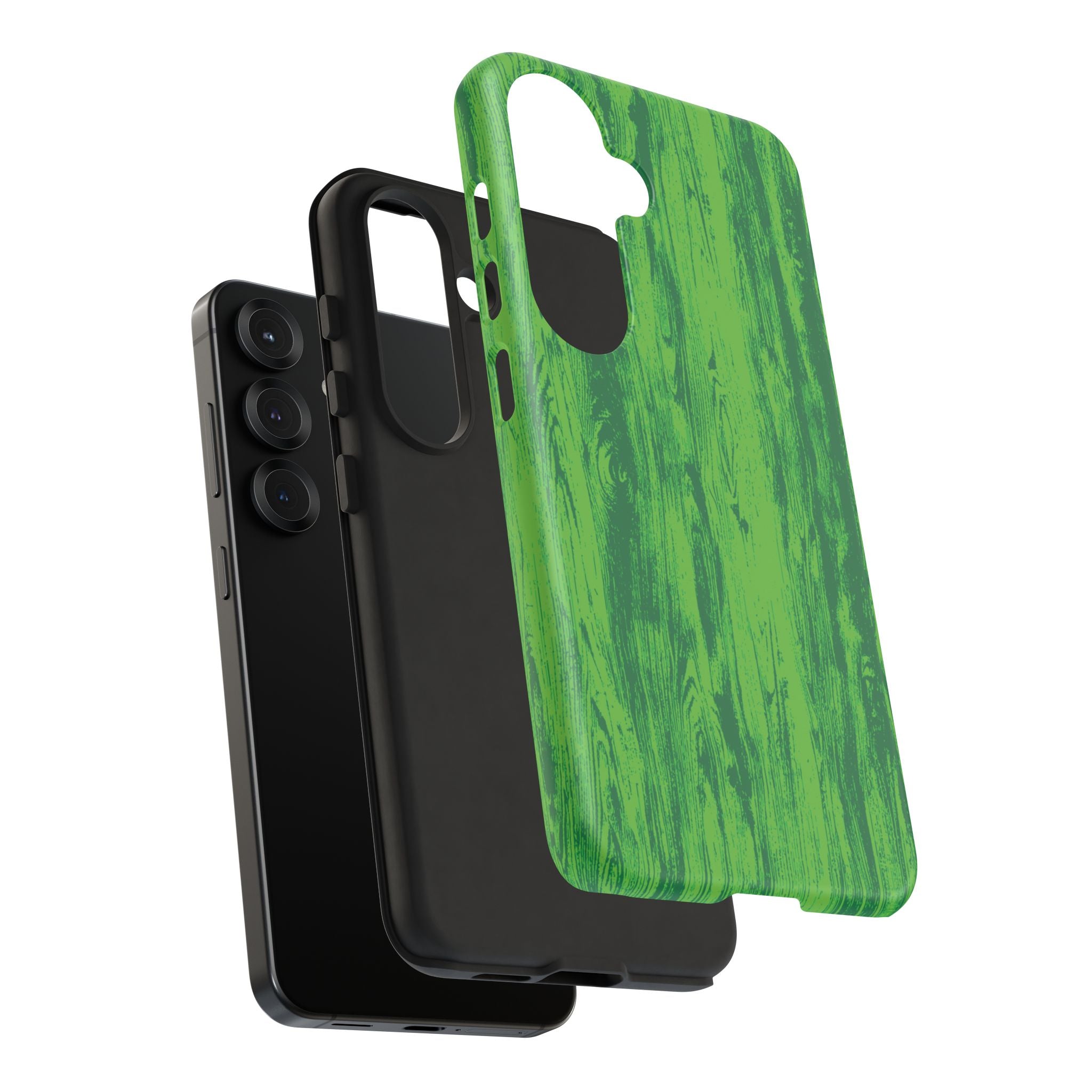 Neon Green Wood Tough Phone Case iPhone, Galaxy, or Google Pixel