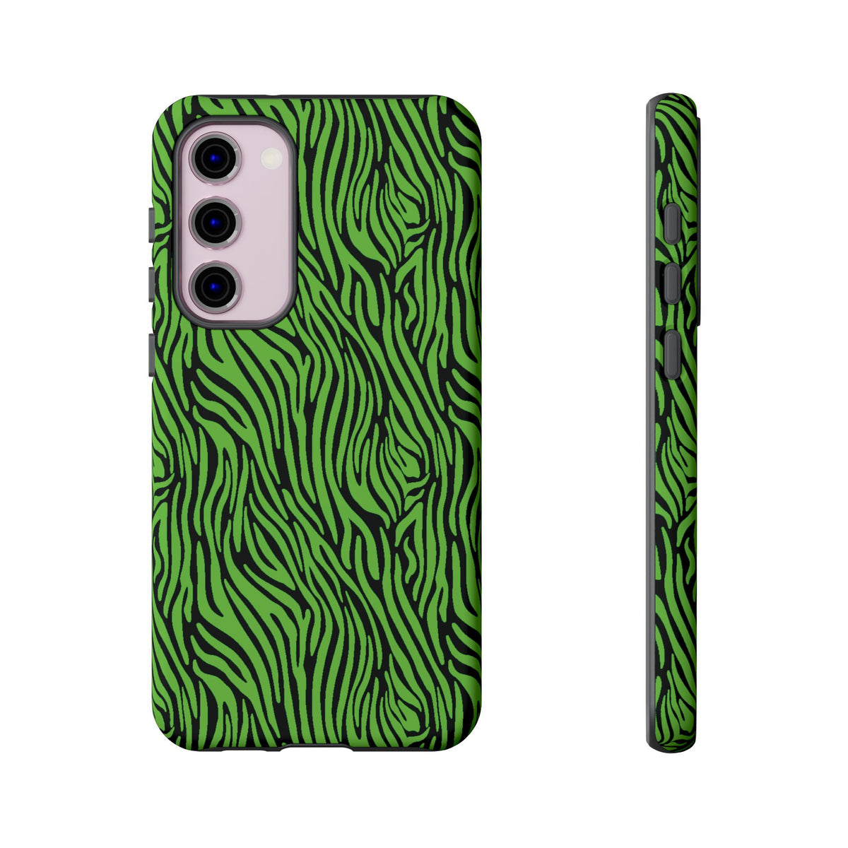 Neon Green Zebra Tough Phone Case iPhone, Galaxy, or Google Pixel