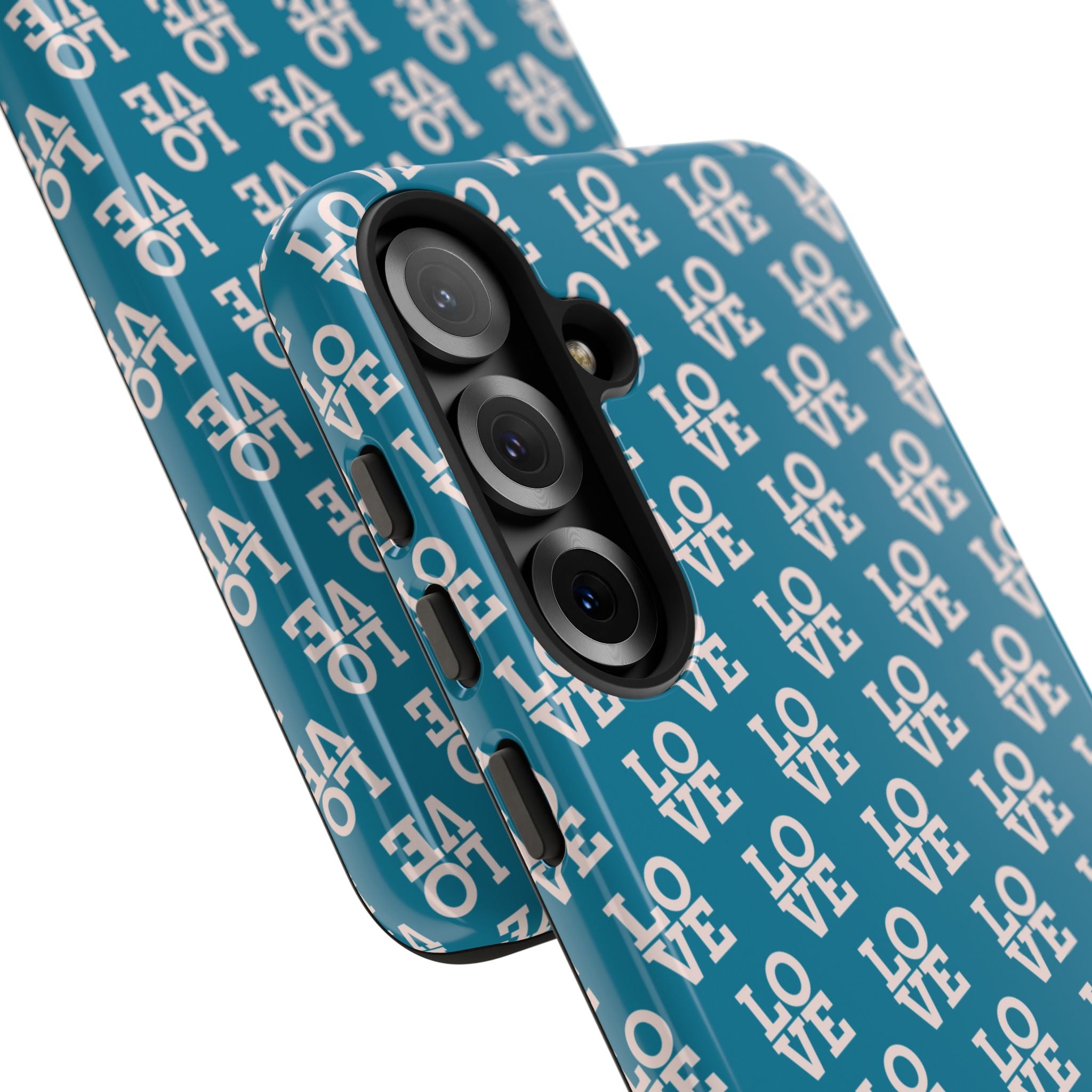 LOVE Teal Green Tough Phone Case iPhone, Galaxy, or Google Pixel