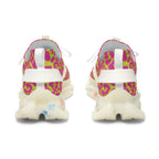 Neon Pink Lime Leopard Women's Mesh Sneakers