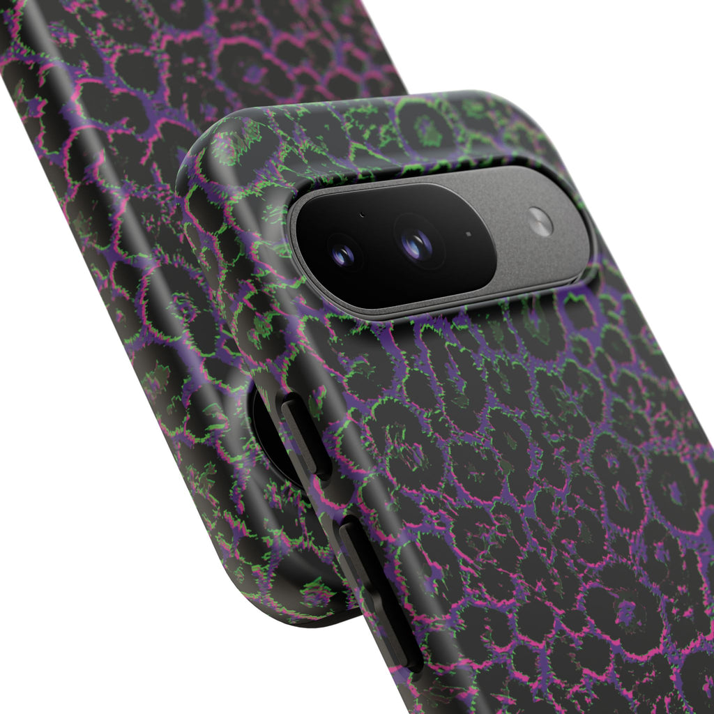 Colorful Leopard Tough Phone Case for iPhone, Galaxy, or Google Pixel