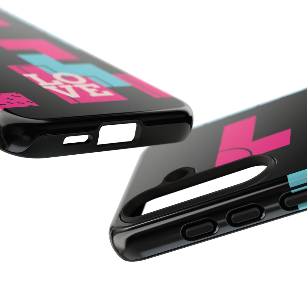 Retro Blocks LOVE Tough Case for iPhone, Galaxy or Google Pixel