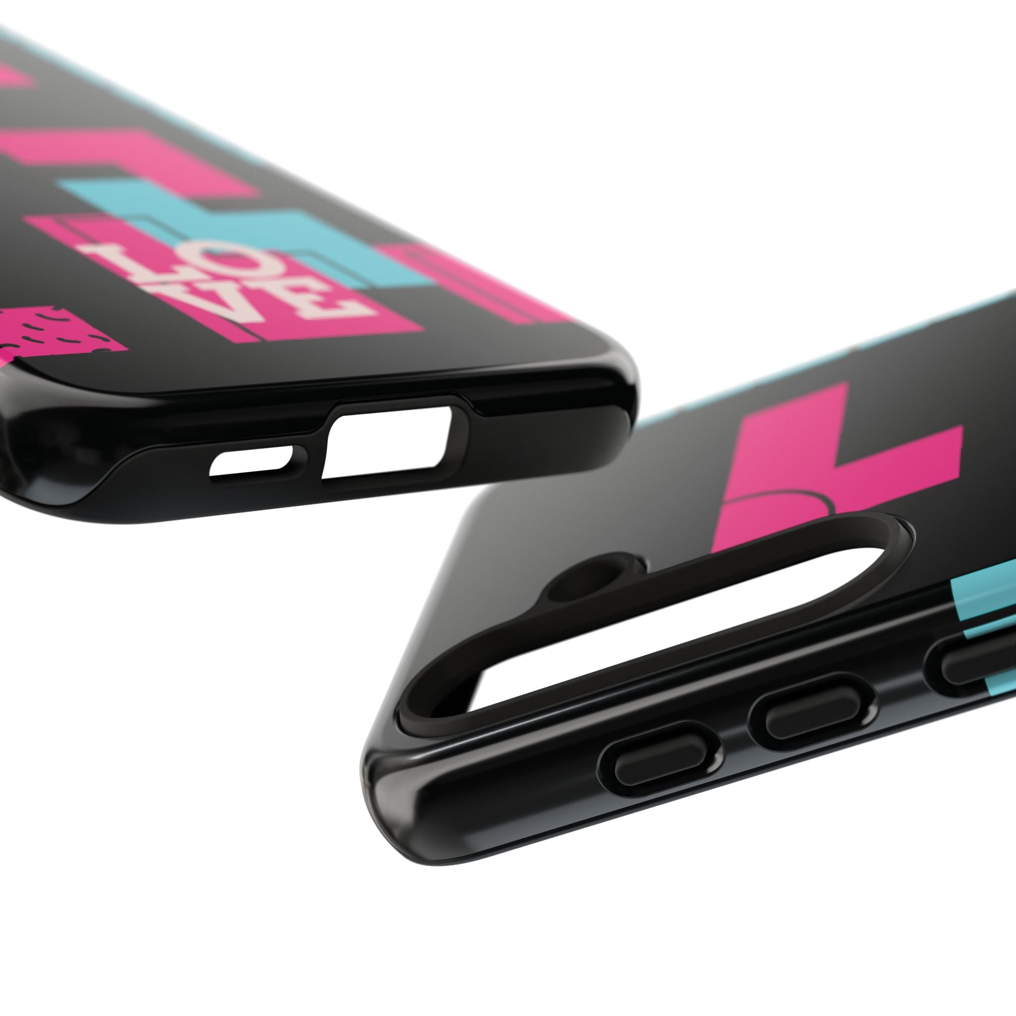Retro Blocks LOVE Tough Case for iPhone, Galaxy or Google Pixel