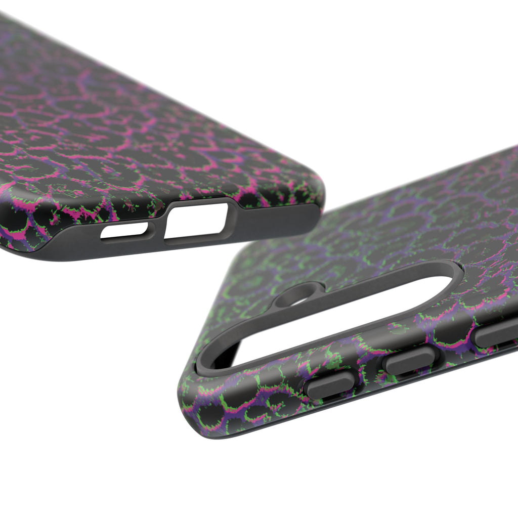 Colorful Leopard Tough Phone Case for iPhone, Galaxy, or Google Pixel
