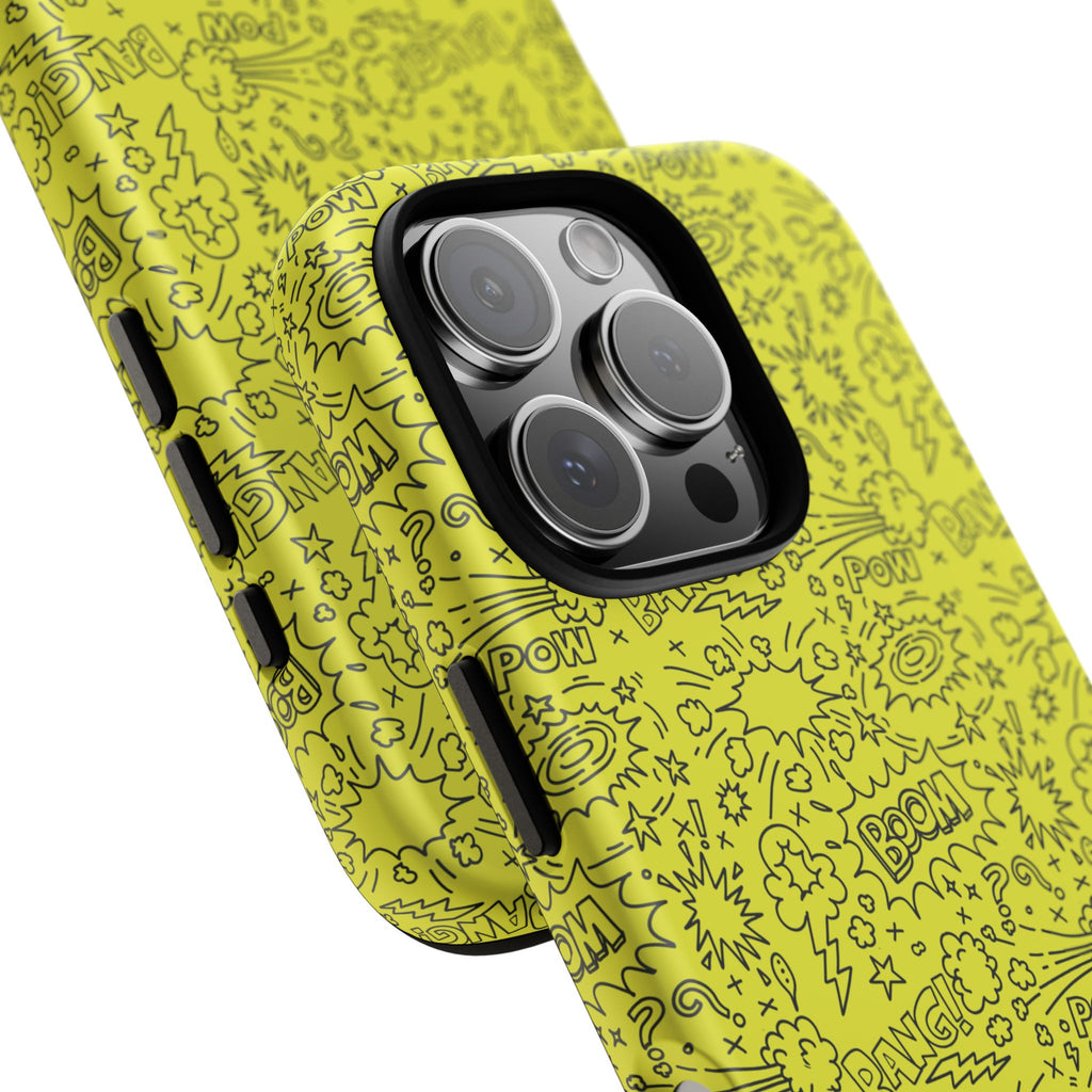 Neon Yellow Wow RG Tough Phone Case for iPhone, Galaxy, or Google Pixel