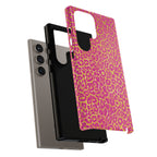 Pink Gold Leopard Tough Case for iPhone, Galaxy, or Google Pixel
