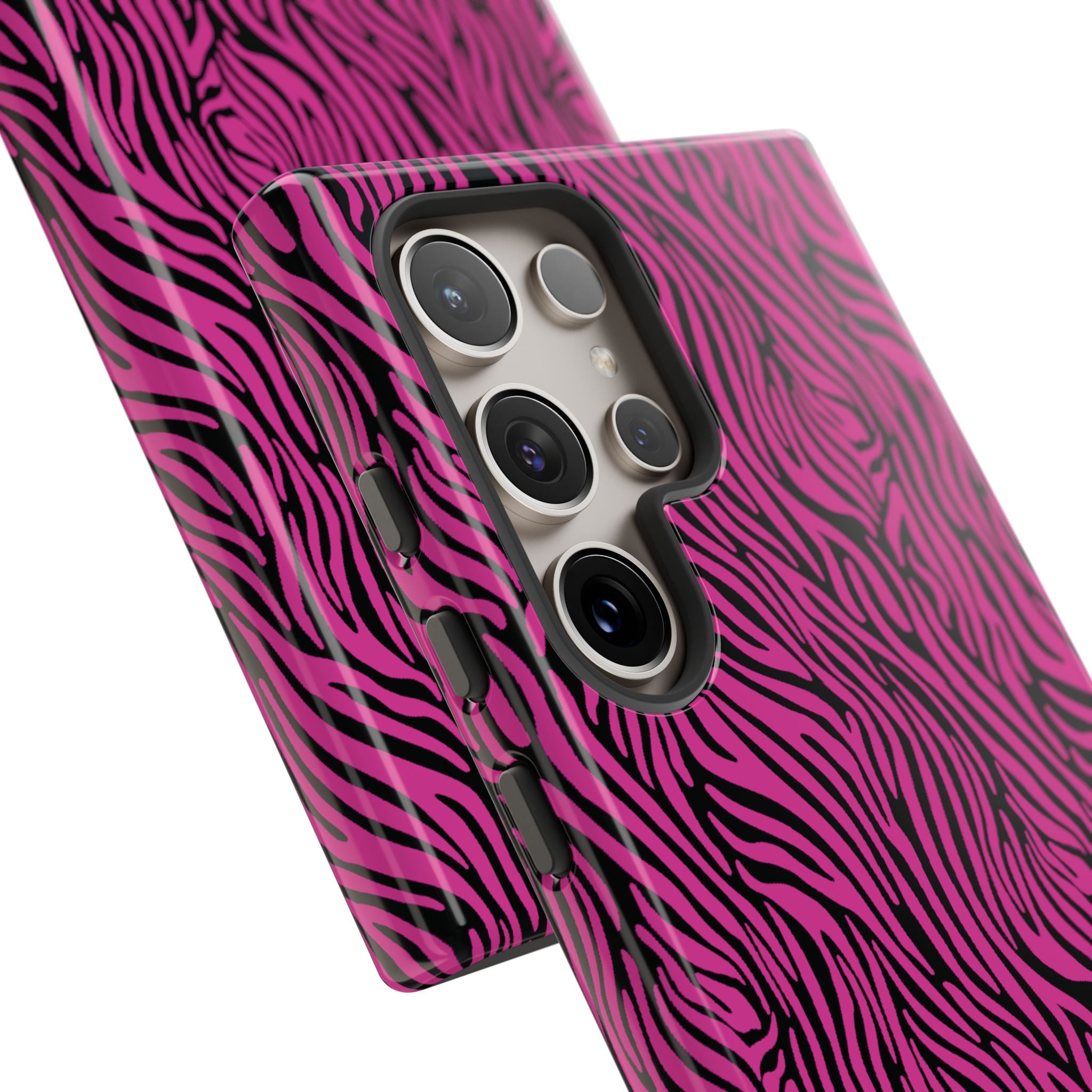 Pink Zebra Tough Phone Case for iPhone, Galaxy, or Google Pixel