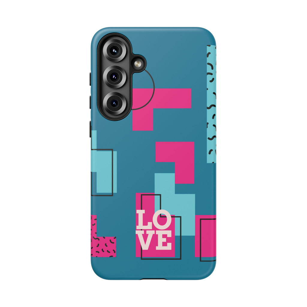 LOVE Teal Green Tough Phone Case for iPhone, Galaxy, or Google Pixel
