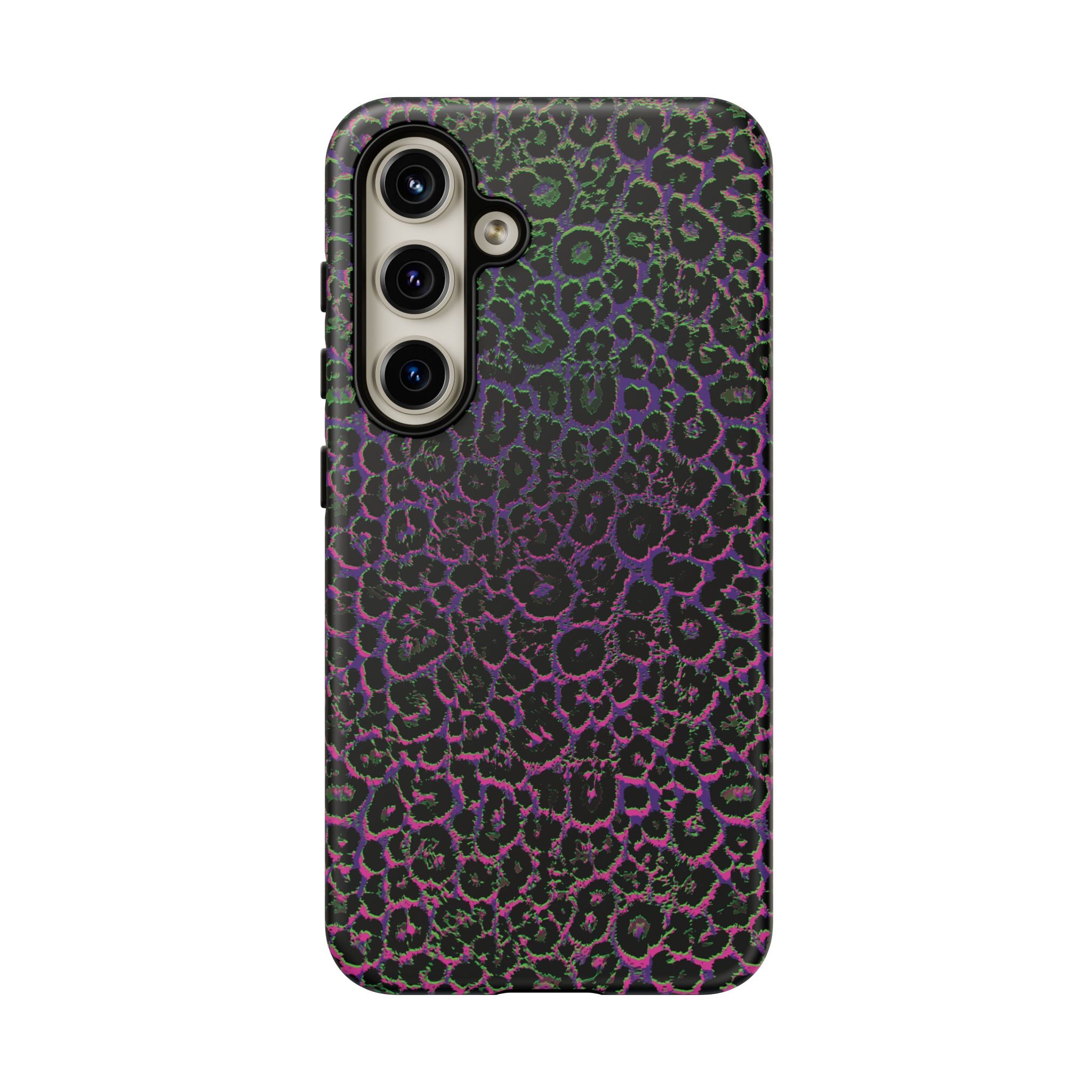 Colorful Leopard Tough Phone Case for iPhone, Galaxy, or Google Pixel