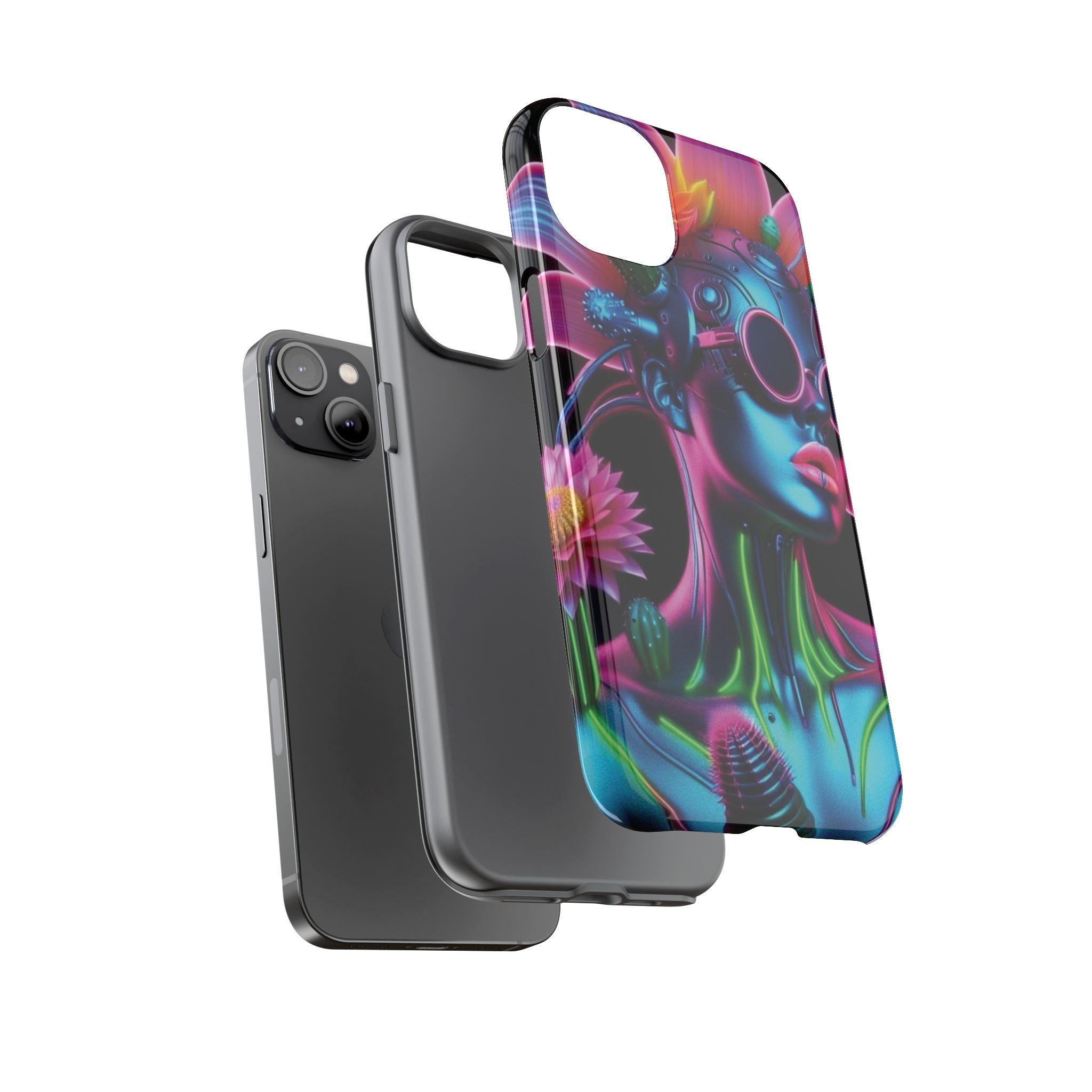Neon Androgen Cactus Flower Tough Phone Case for iPhone, Galaxy, or Google Pixel