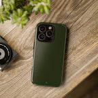 Olive Green Tough Phone Case for iPhone, Galaxy and Google Pixel