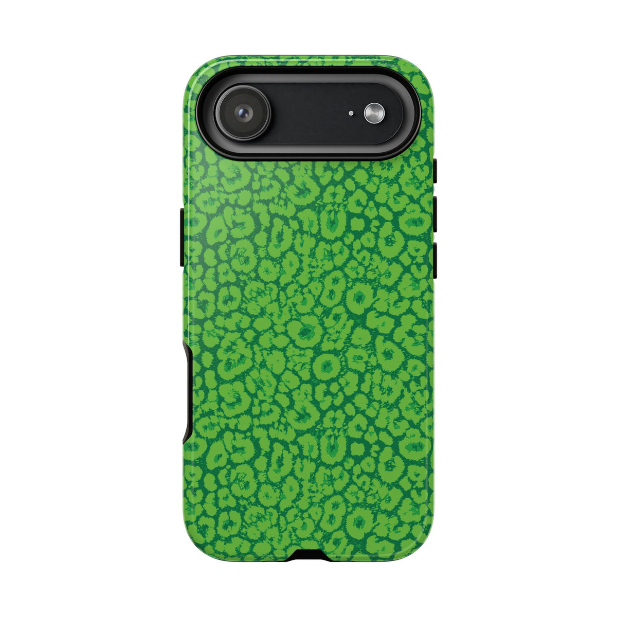 Neon Green Leopard Tough Phone Case for iPhone, Galaxy, or Google Pixel