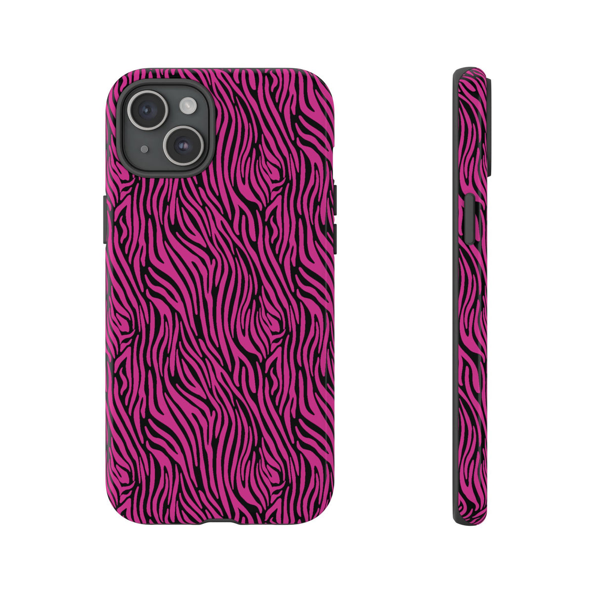 Pink Zebra Tough Phone Case for iPhone, Galaxy, or Google Pixel