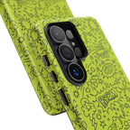 Neon Lime Wow Tough Case for iPhone, Galaxy, or Google Pixel