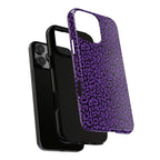 Purple Leopard Tough Case for iPhone, Galaxy or Google Pixel