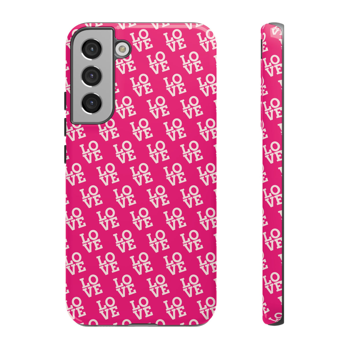 Vibrant Pink LOVE Tough Case iPhone, Galaxy, or Google Pixel
