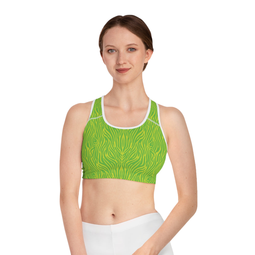 Neon Green Lime Sports Bra